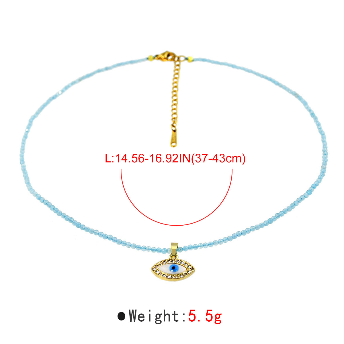 N11435 Stainless Steel Beaded Pendant Necklace