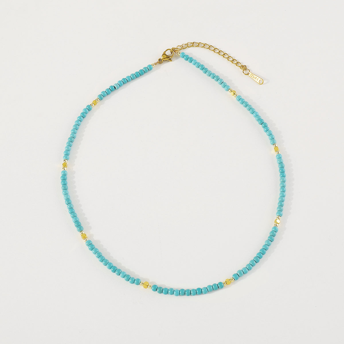 N11435 Stainless Steel Beaded Pendant Necklace