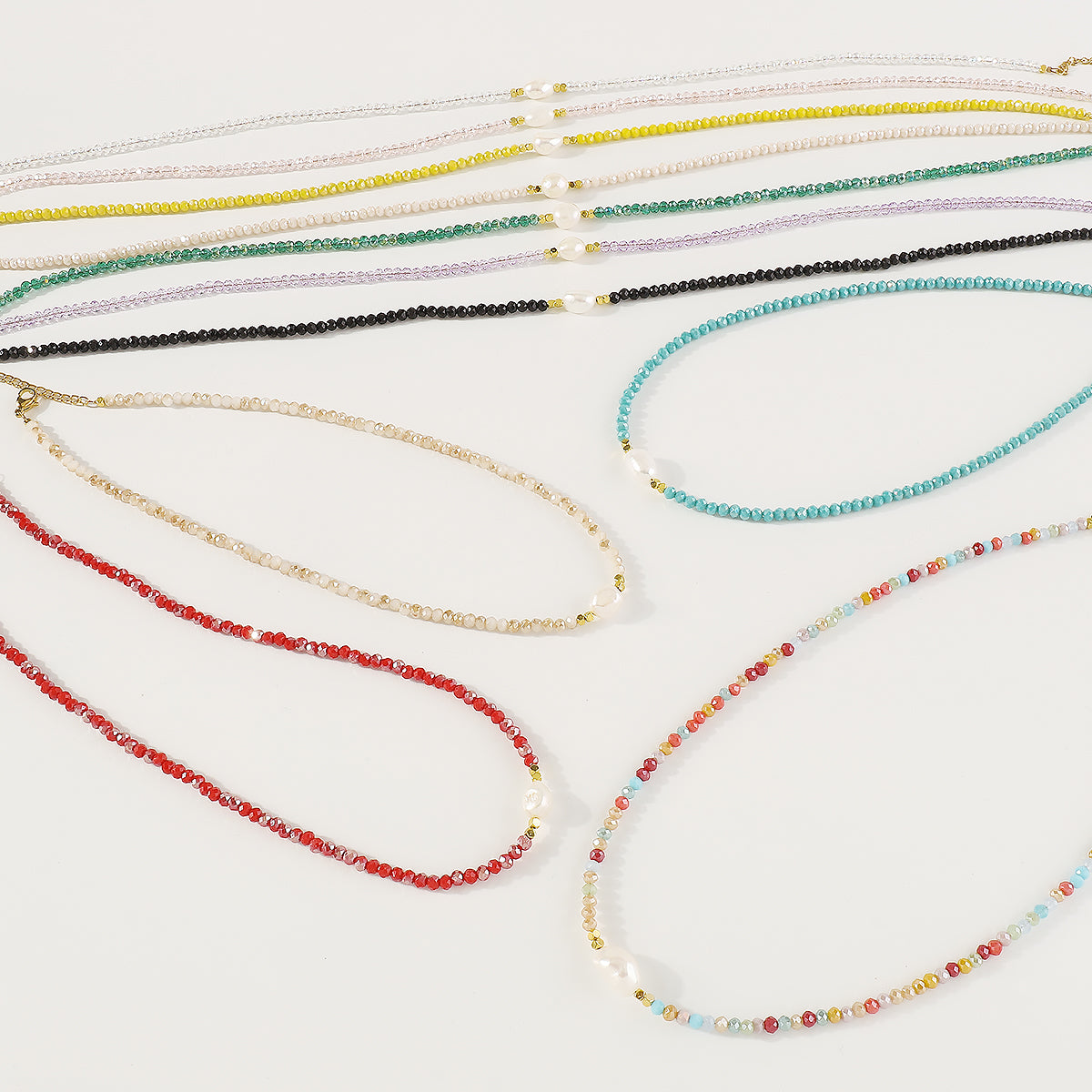 N11442 Mermaid Beaded Freshwater Pearl Necklace