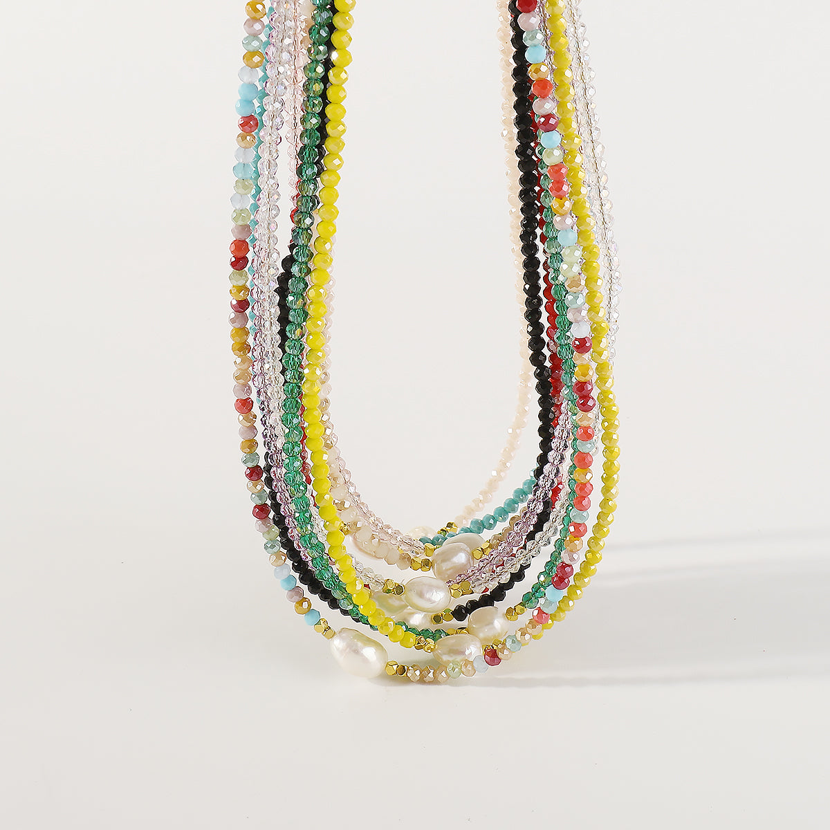 N11442 Mermaid Beaded Freshwater Pearl Necklace