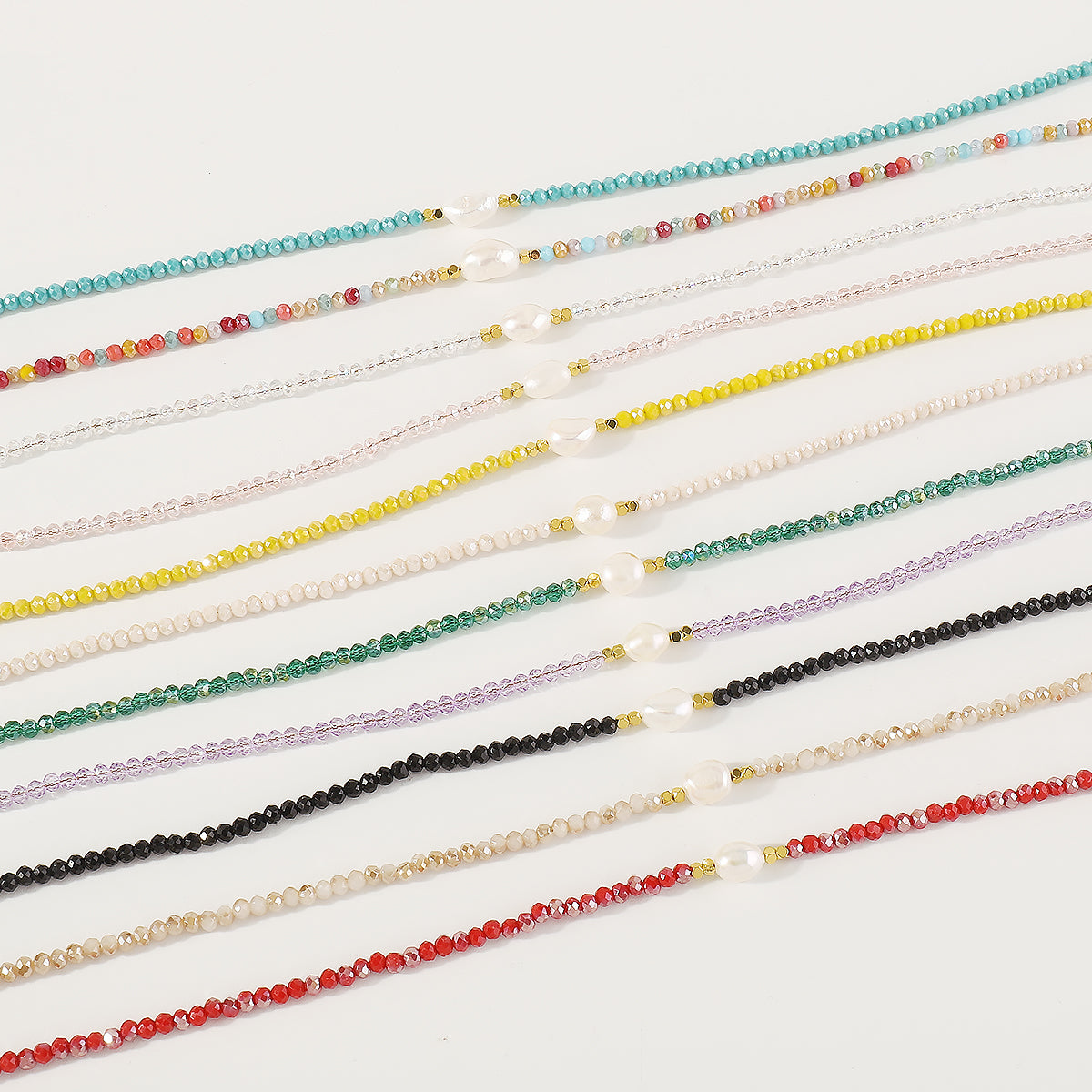 N11442 Mermaid Beaded Freshwater Pearl Necklace