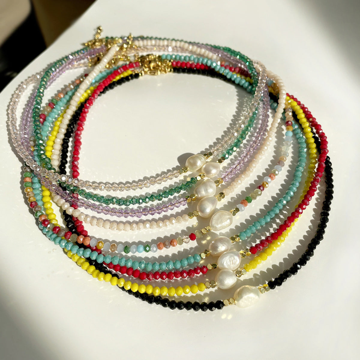 N11442 Mermaid Beaded Freshwater Pearl Necklace