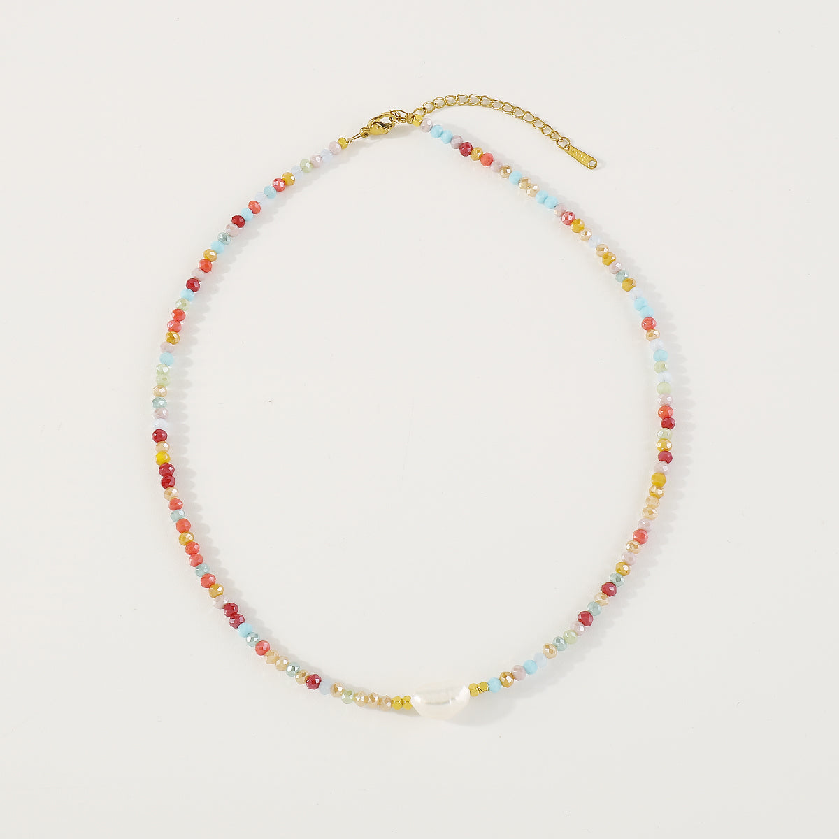 N11442 Mermaid Beaded Freshwater Pearl Necklace