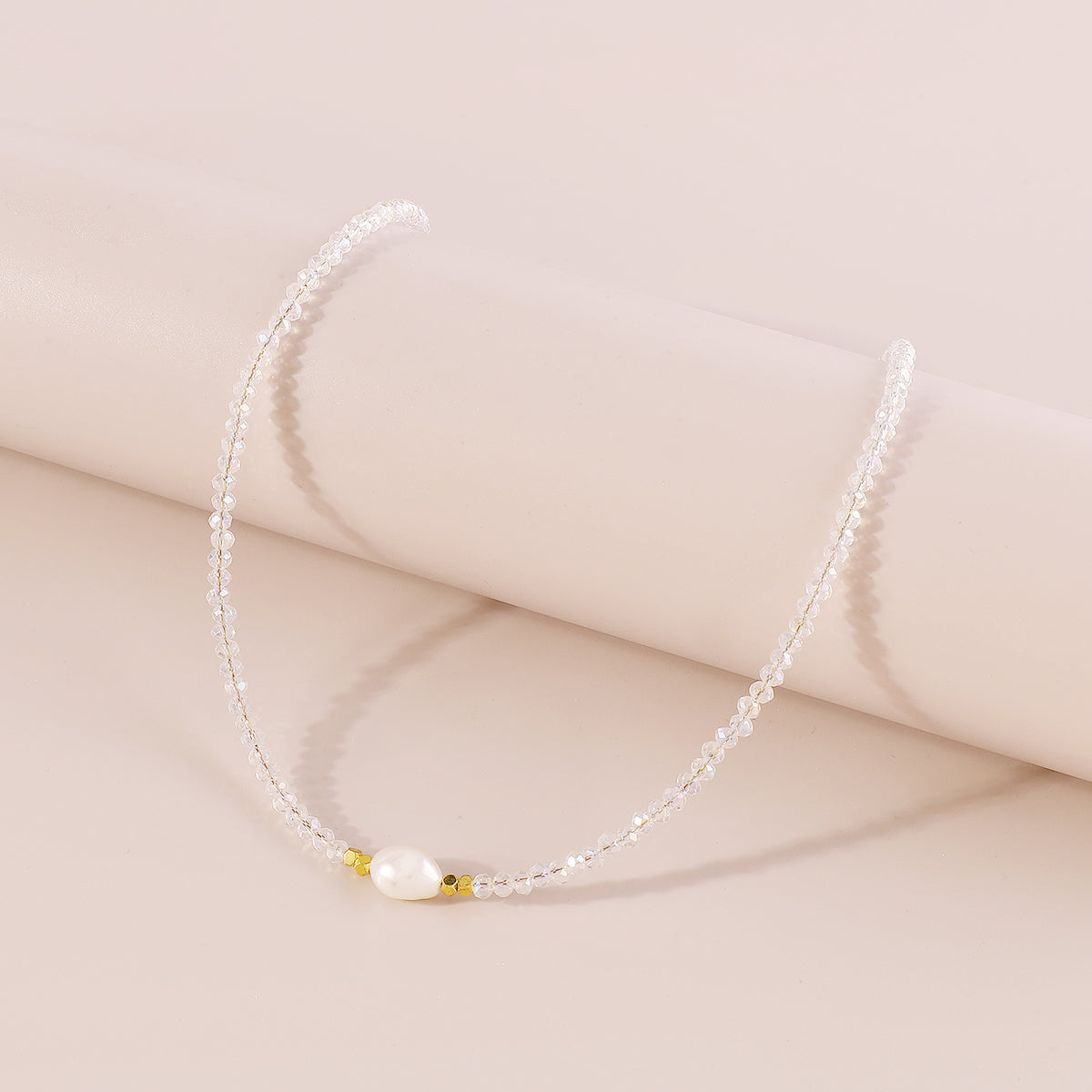 N11442 Mermaid Beaded Freshwater Pearl Necklace