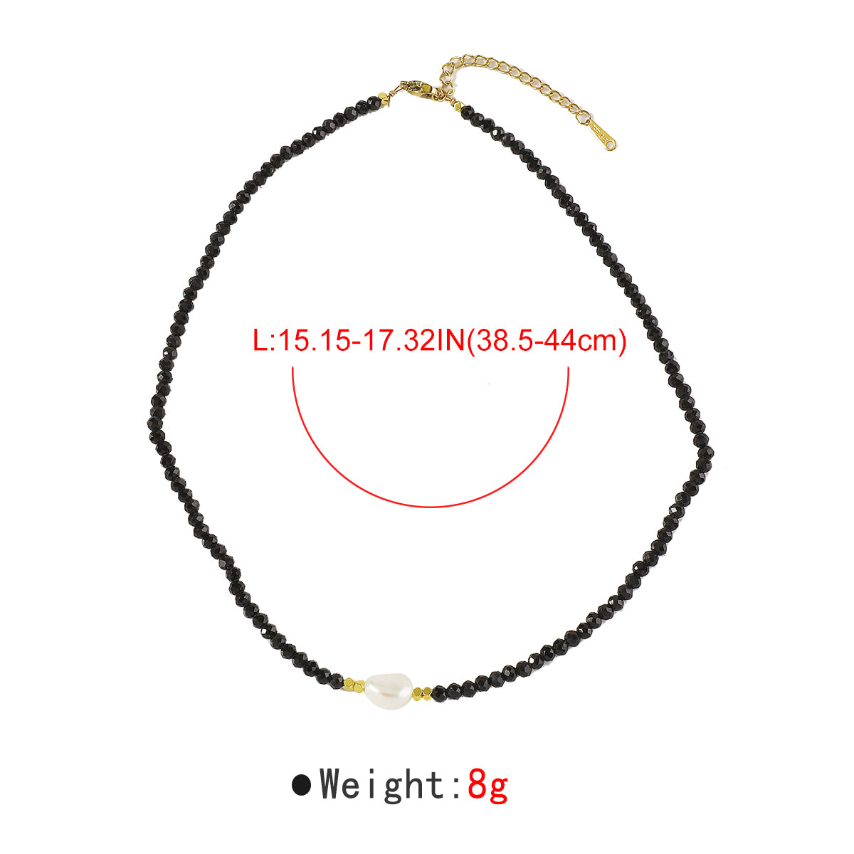 N11442 Mermaid Beaded Freshwater Pearl Necklace