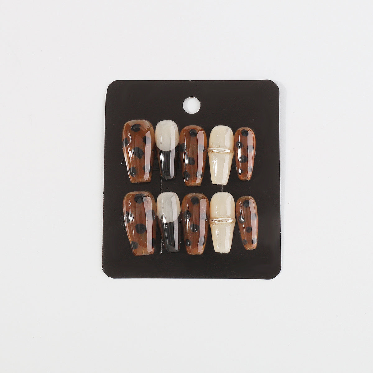 NC0009 Handmade Leopard Press-On Nail Kit