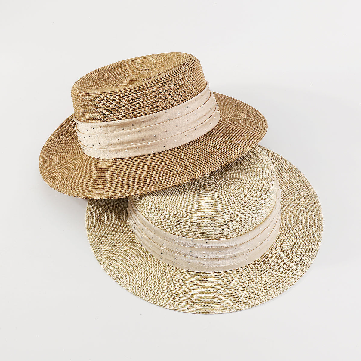 Q0128 Summer Straw Sun Hat Wide Brim Panama Hats