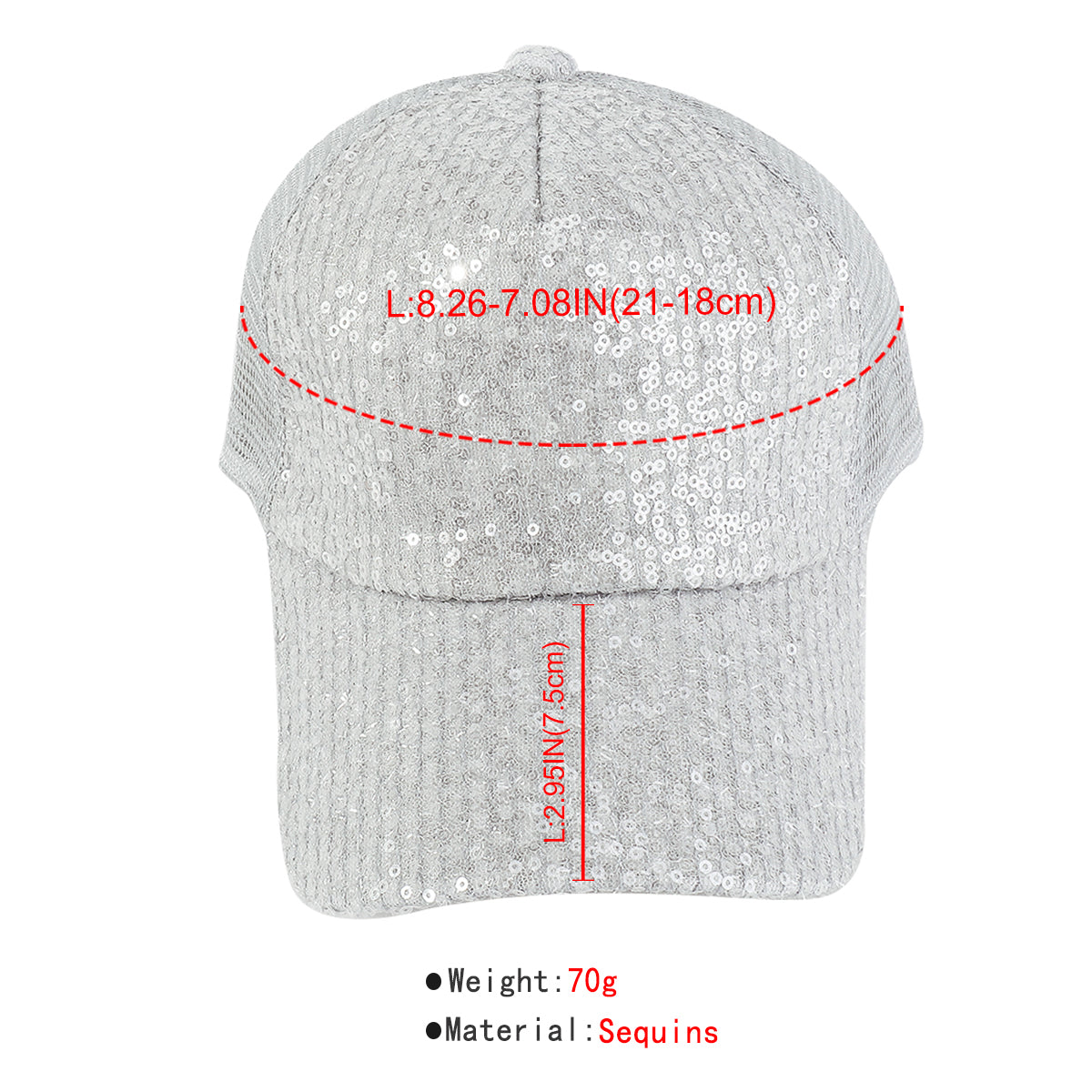 Q0135 Shiny Sequins Baseball Cap