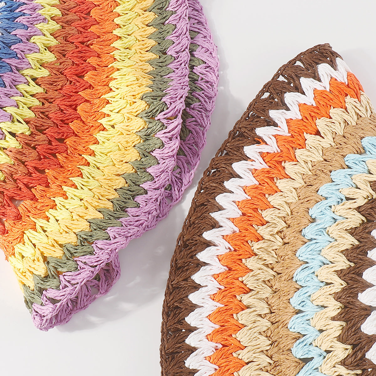 Q0166 RAINBOW VACAY CROCHET HAT