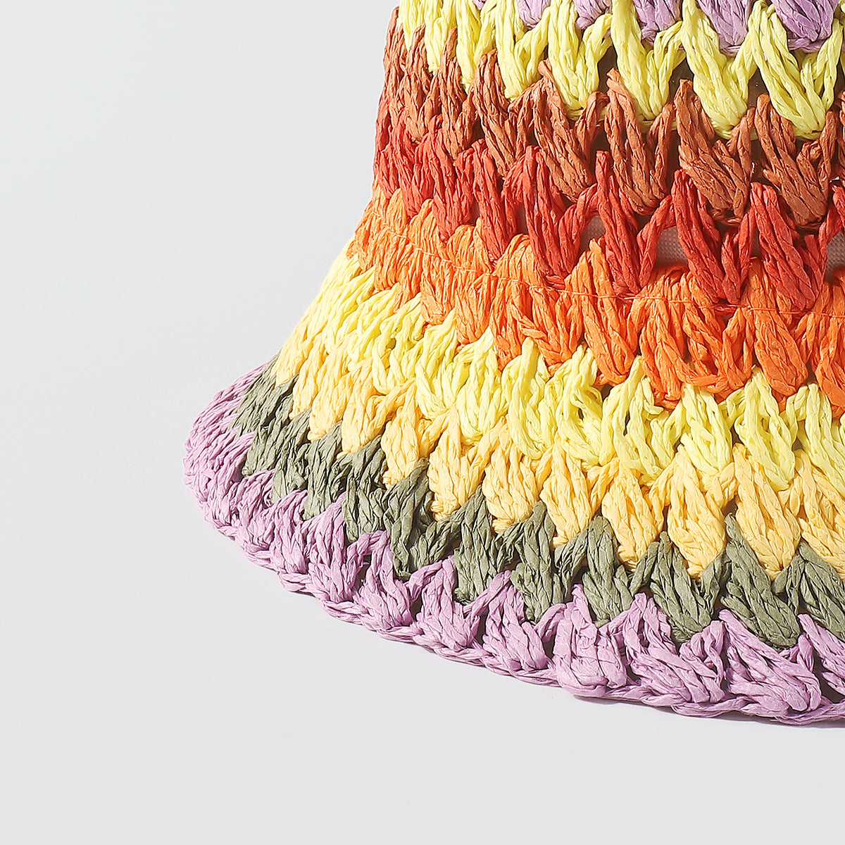 Q0166 RAINBOW VACAY CROCHET HAT