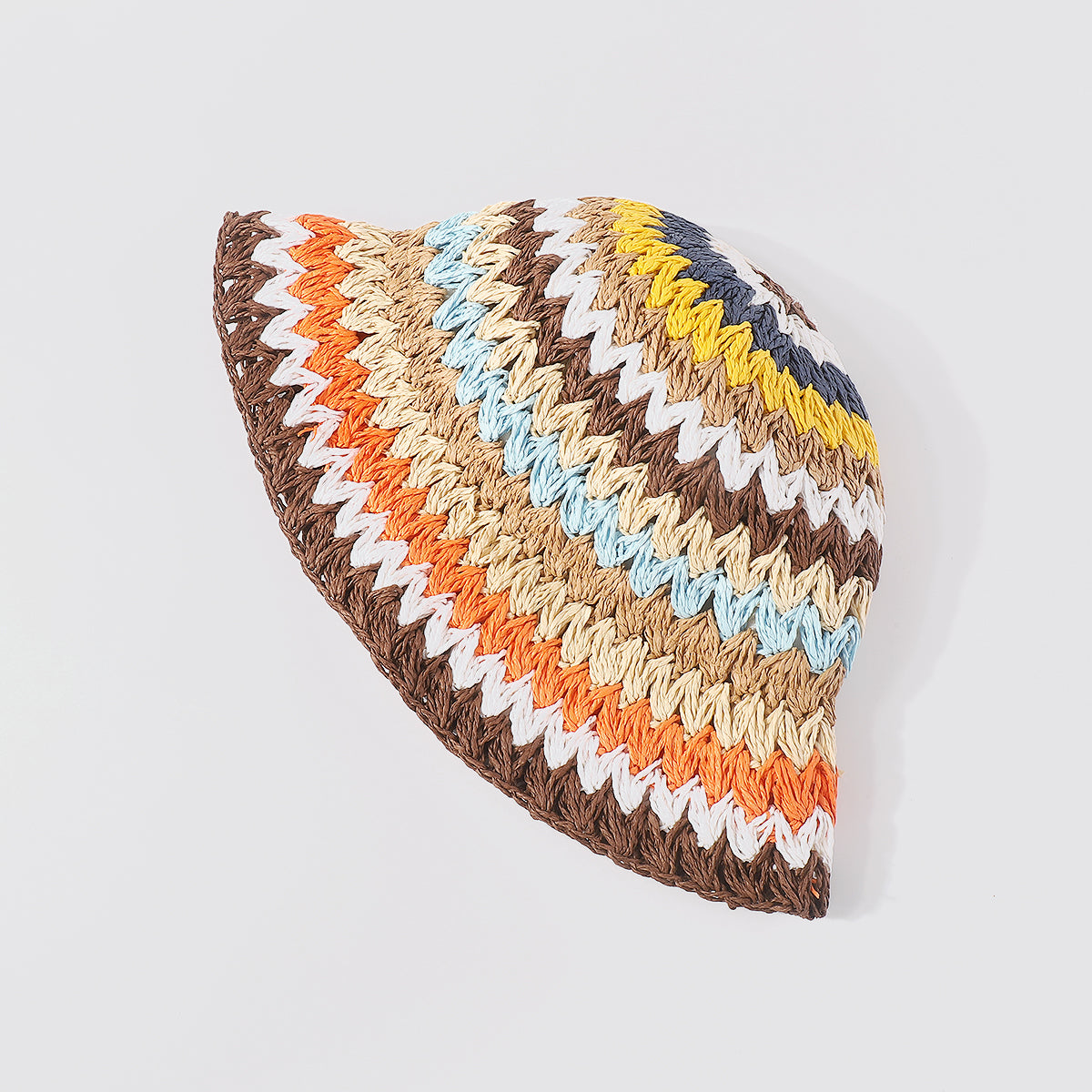 Q0166 RAINBOW VACAY CROCHET HAT