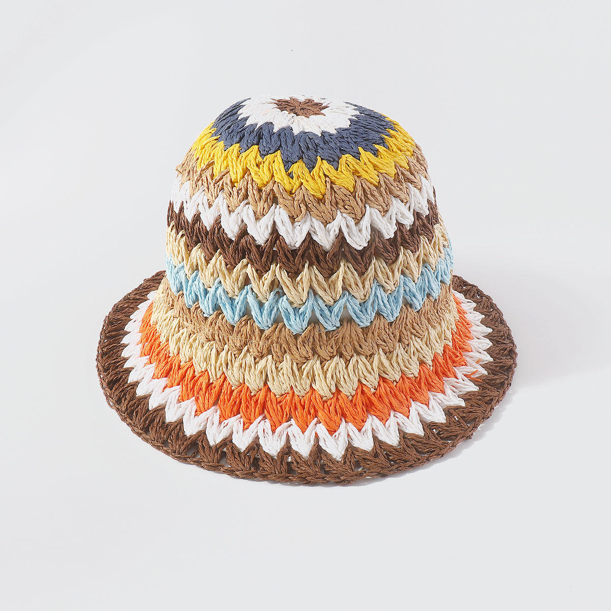 Q0166 RAINBOW VACAY CROCHET HAT