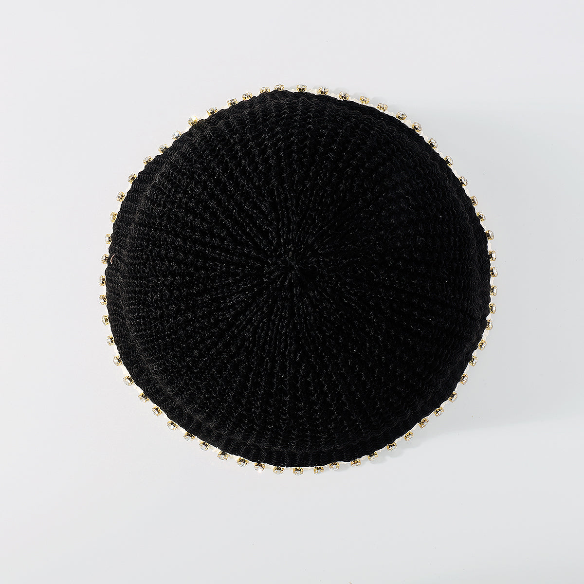 Q0197 Packable Rhinestone Trim Bucket Hat