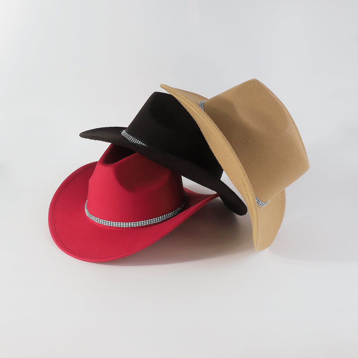 Q0226 2 Rows Claw Chain Tweed Panama Hat