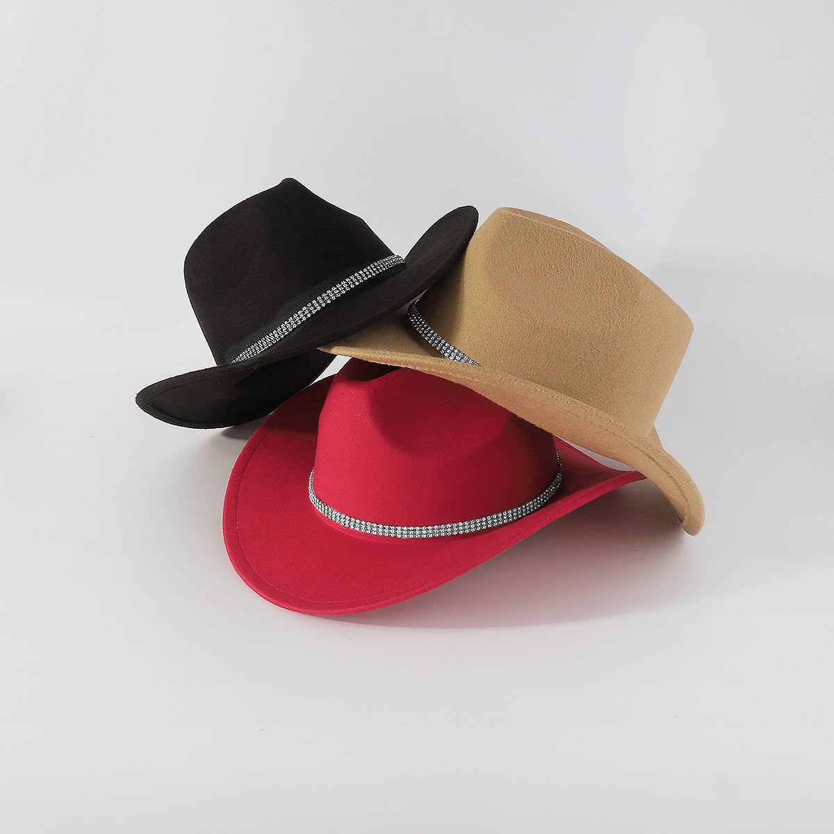 Q0226 2 Rows Claw Chain Tweed Panama Hat