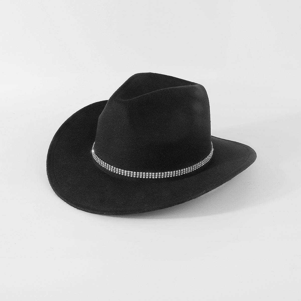 Q0226 2 Rows Claw Chain Tweed Panama Hat