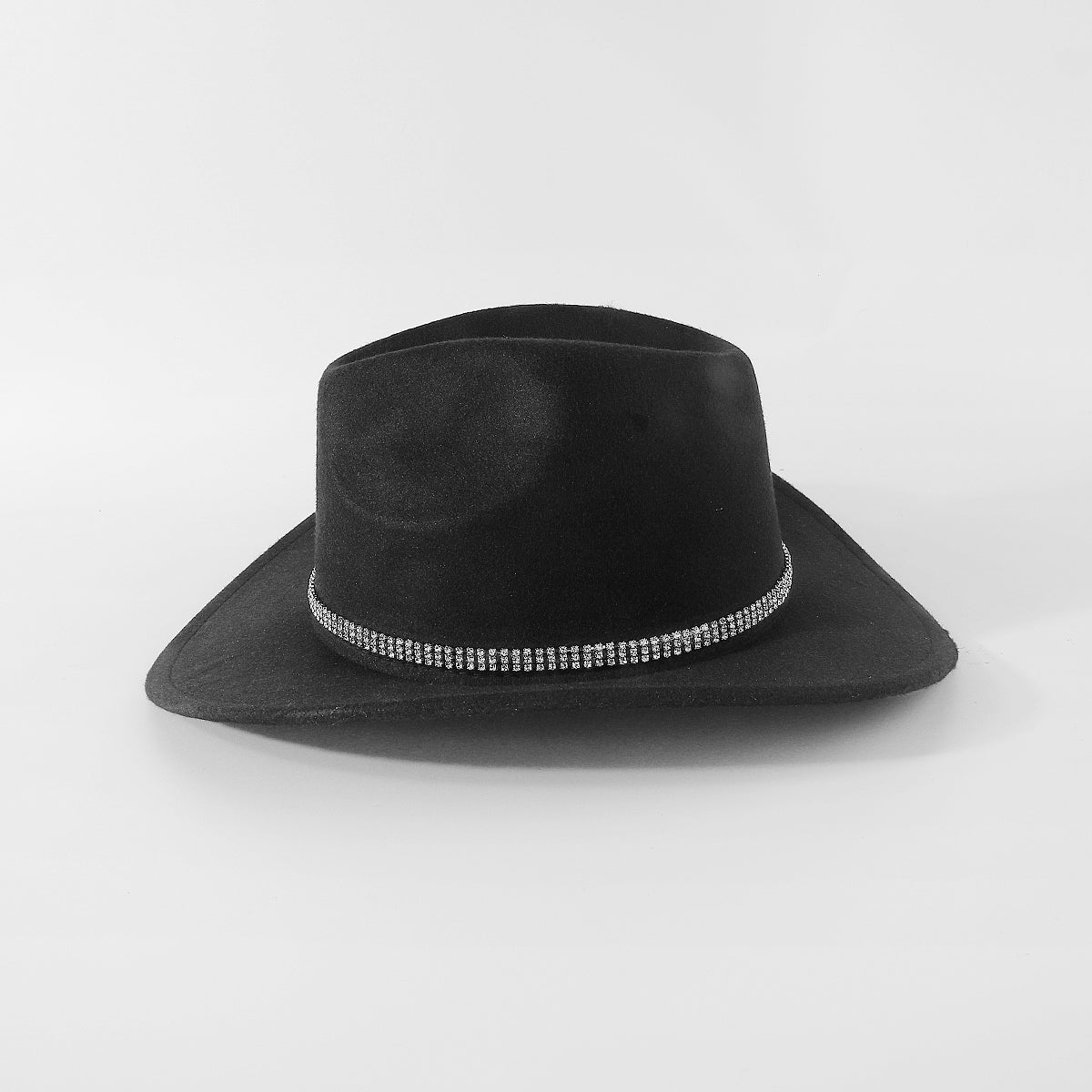 Q0226 2 Rows Claw Chain Tweed Panama Hat