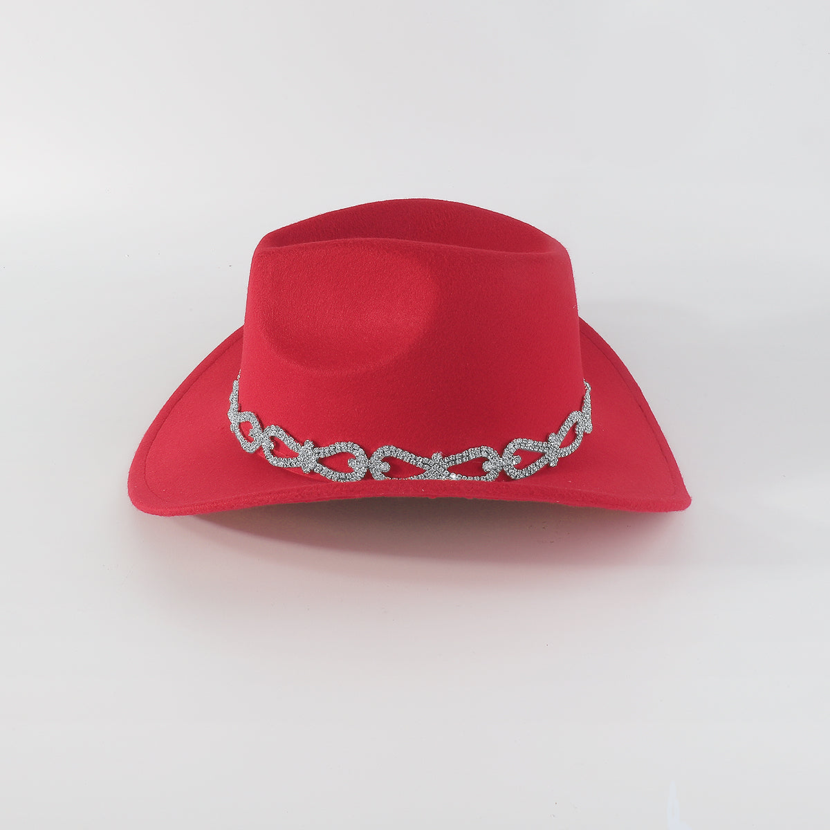 Q0230 Tweed w/Rhinestone Panama Hat
