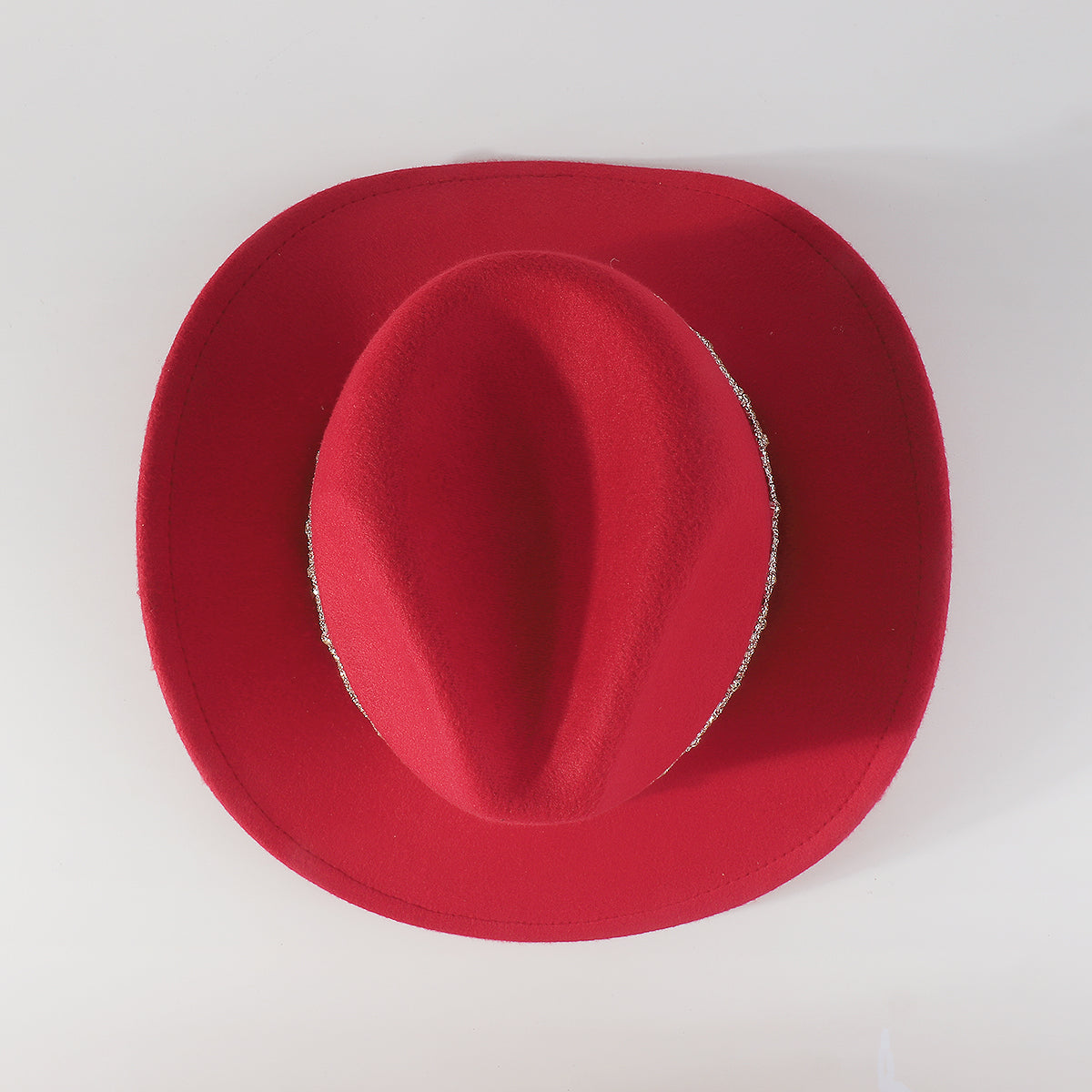 Q0230 Tweed w/Rhinestone Panama Hat