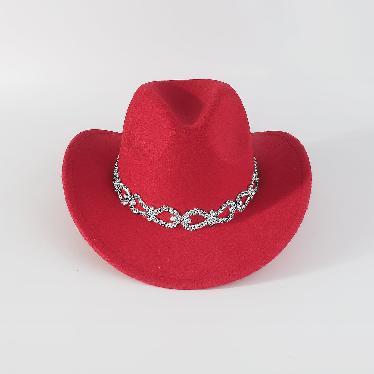 Q0230 Tweed w/Rhinestone Panama Hat