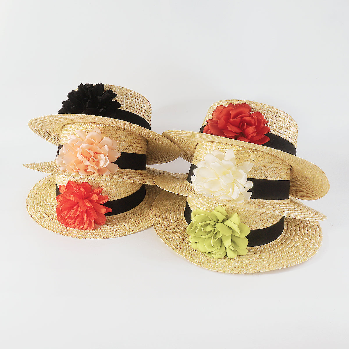 Q0241 Large Flower Panama Sun Hat