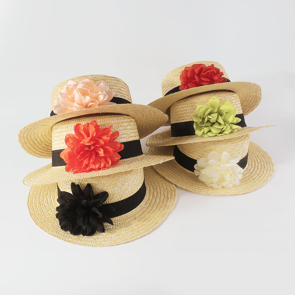 Q0241 Large Flower Panama Sun Hat
