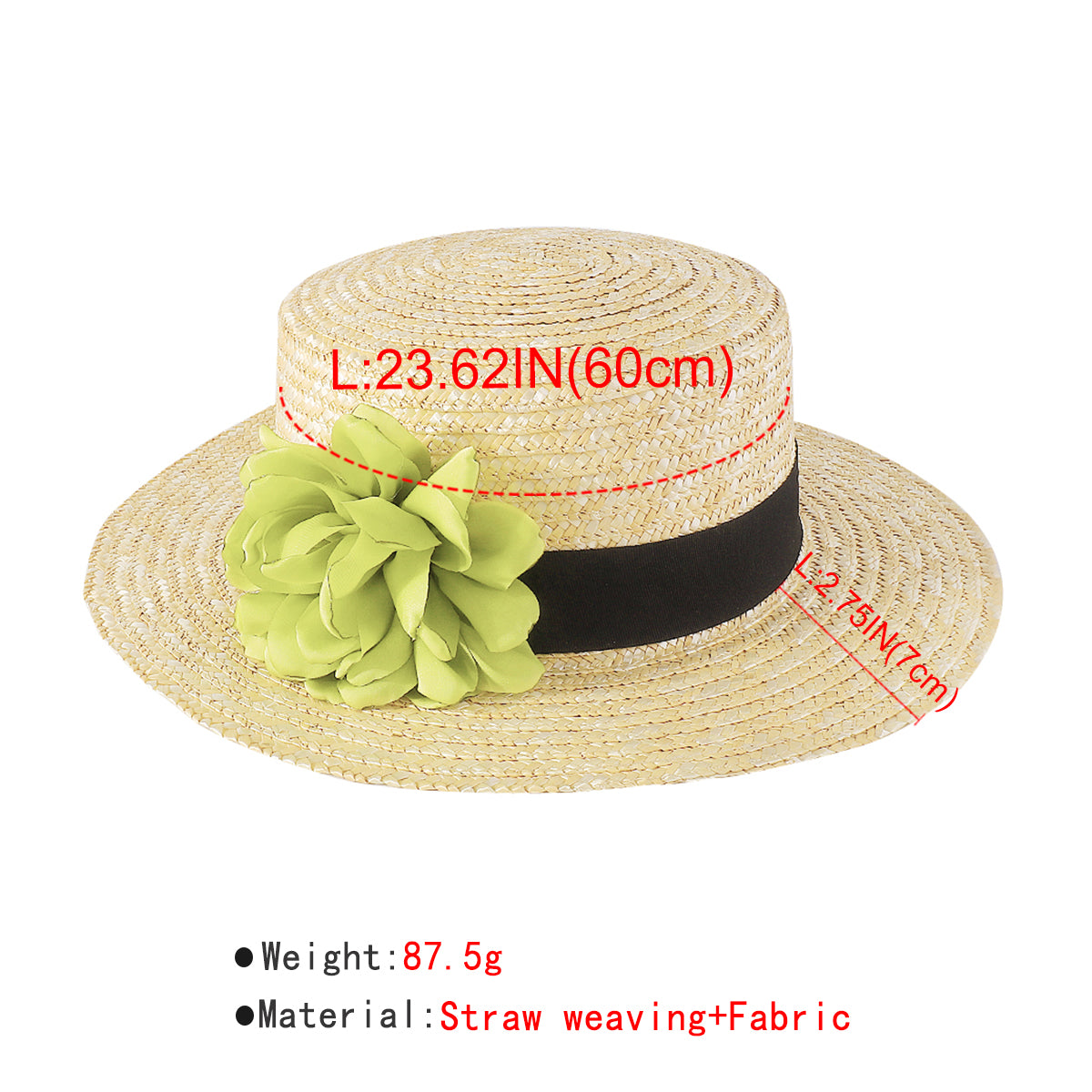 Q0241 Large Flower Panama Sun Hat