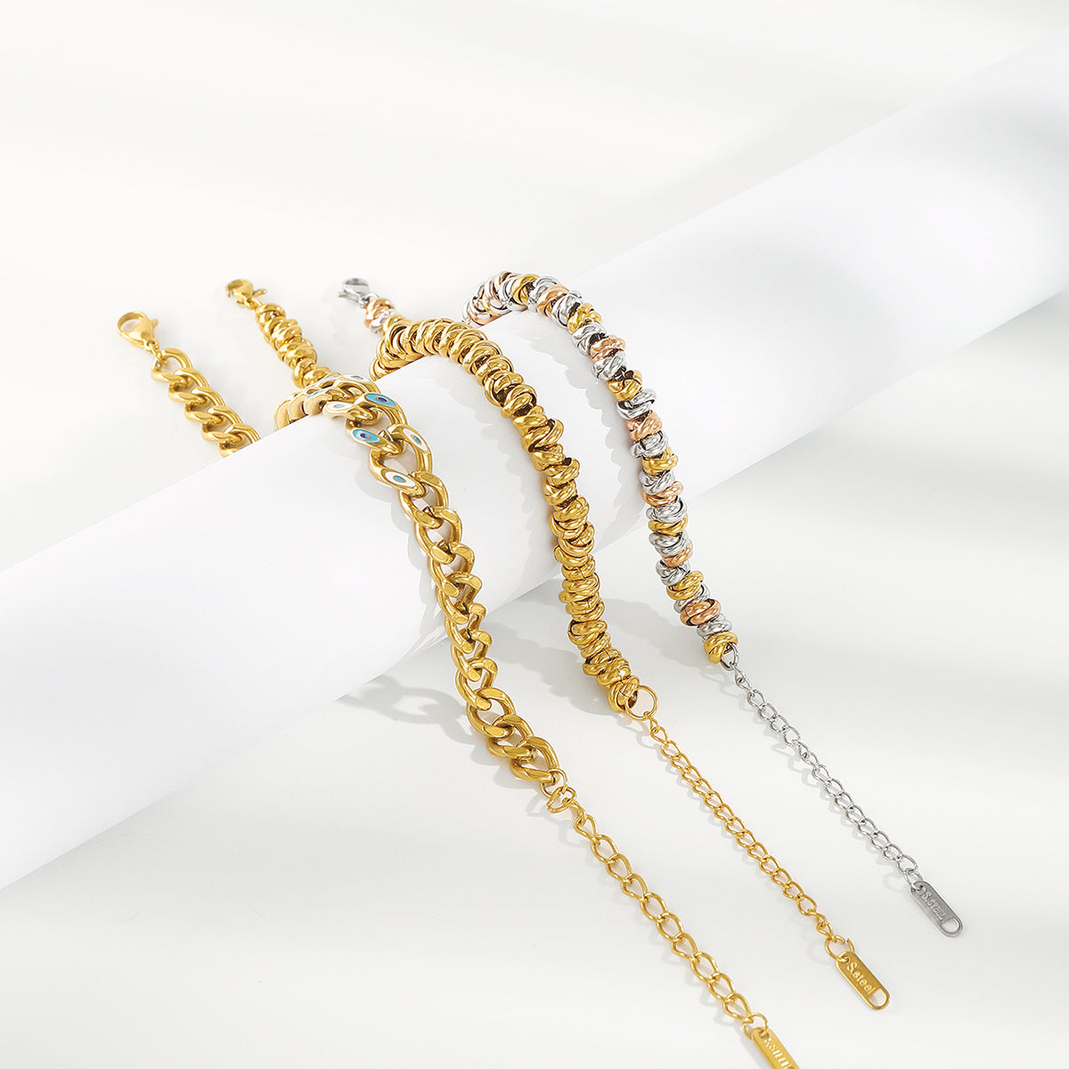 ZB0095 Stainless Steel Circle Chain Link Bracelet