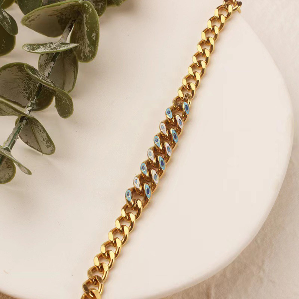 ZB0095 Stainless Steel Circle Chain Link Bracelet