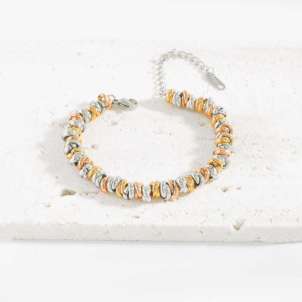 ZB0095 Stainless Steel Circle Chain Link Bracelet