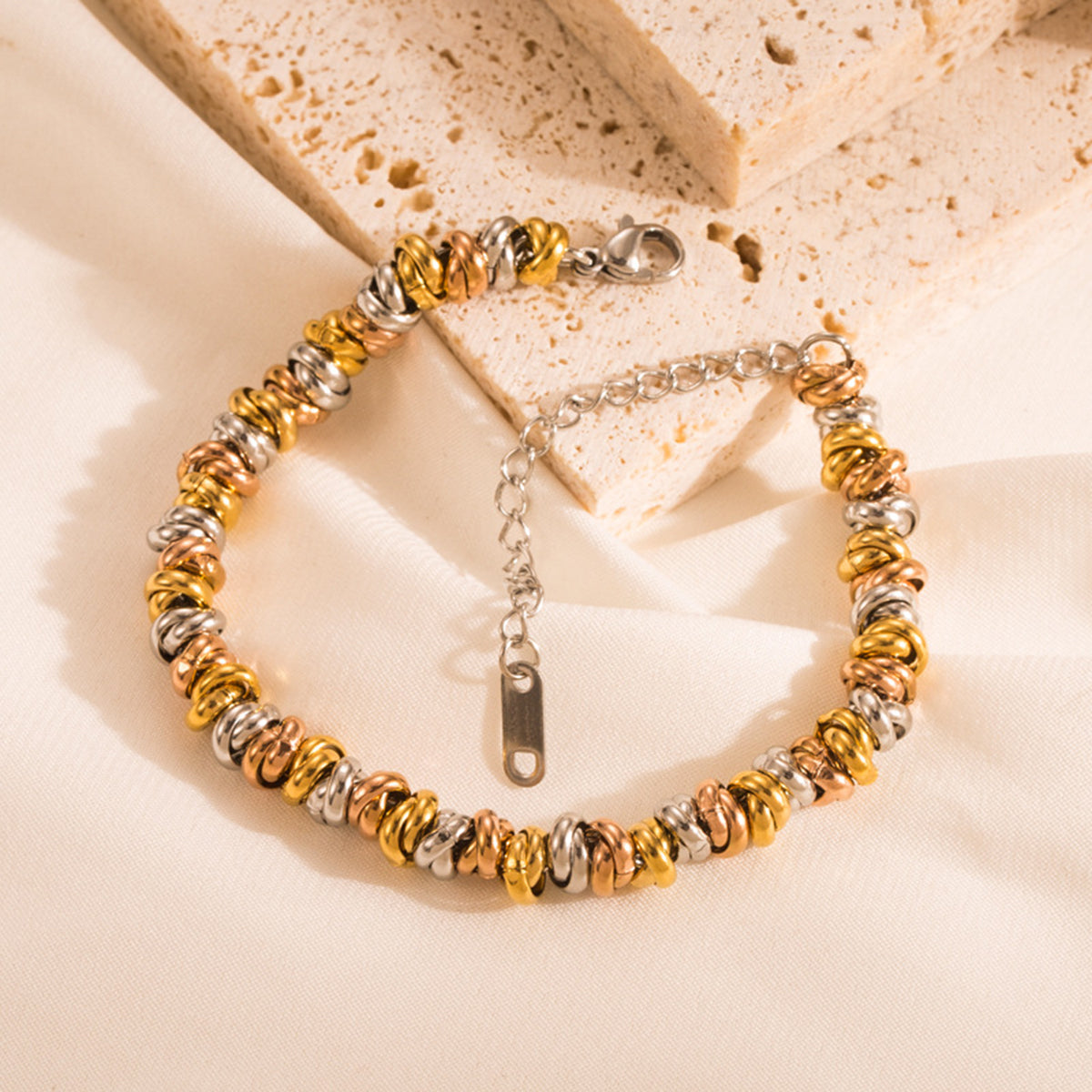 ZB0095 Stainless Steel Circle Chain Link Bracelet