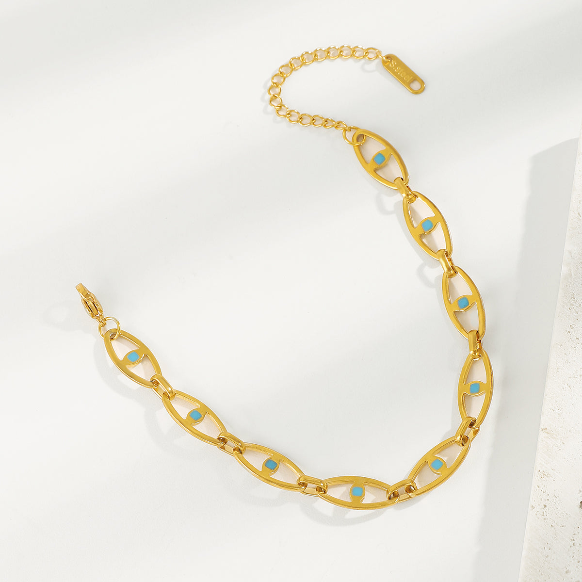 ZB0099 18K Stainless Steel Geometric Hollow Eye Bracelet