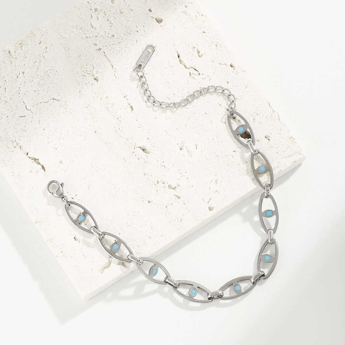 ZB0099 18K Stainless Steel Geometric Hollow Eye Bracelet