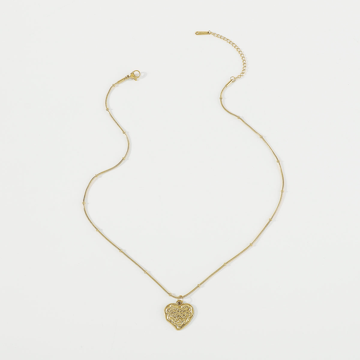 ZN0186 18K Gold Plated Stainless Steel Heart Necklace Tarnish Free