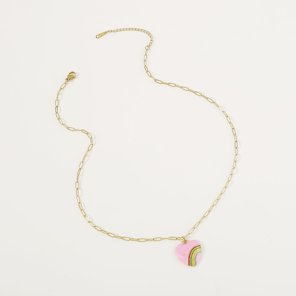 ZN0190 18K Gold Plated Stainless Steel Heart Necklace Tarnish Free