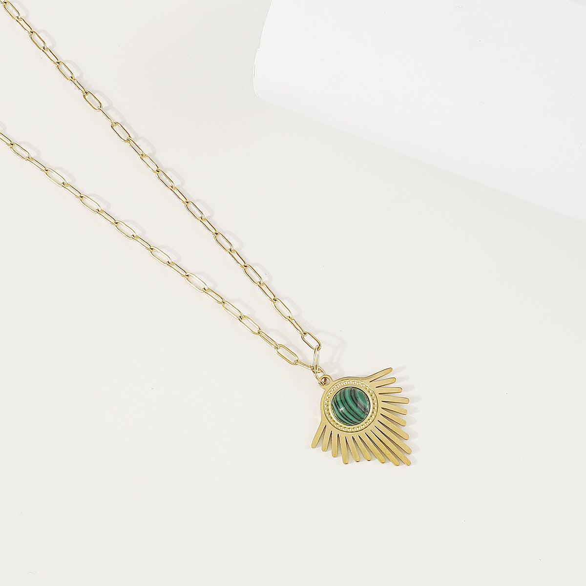 ZN0190 18K Gold Plated Stainless Steel Heart Necklace Tarnish Free