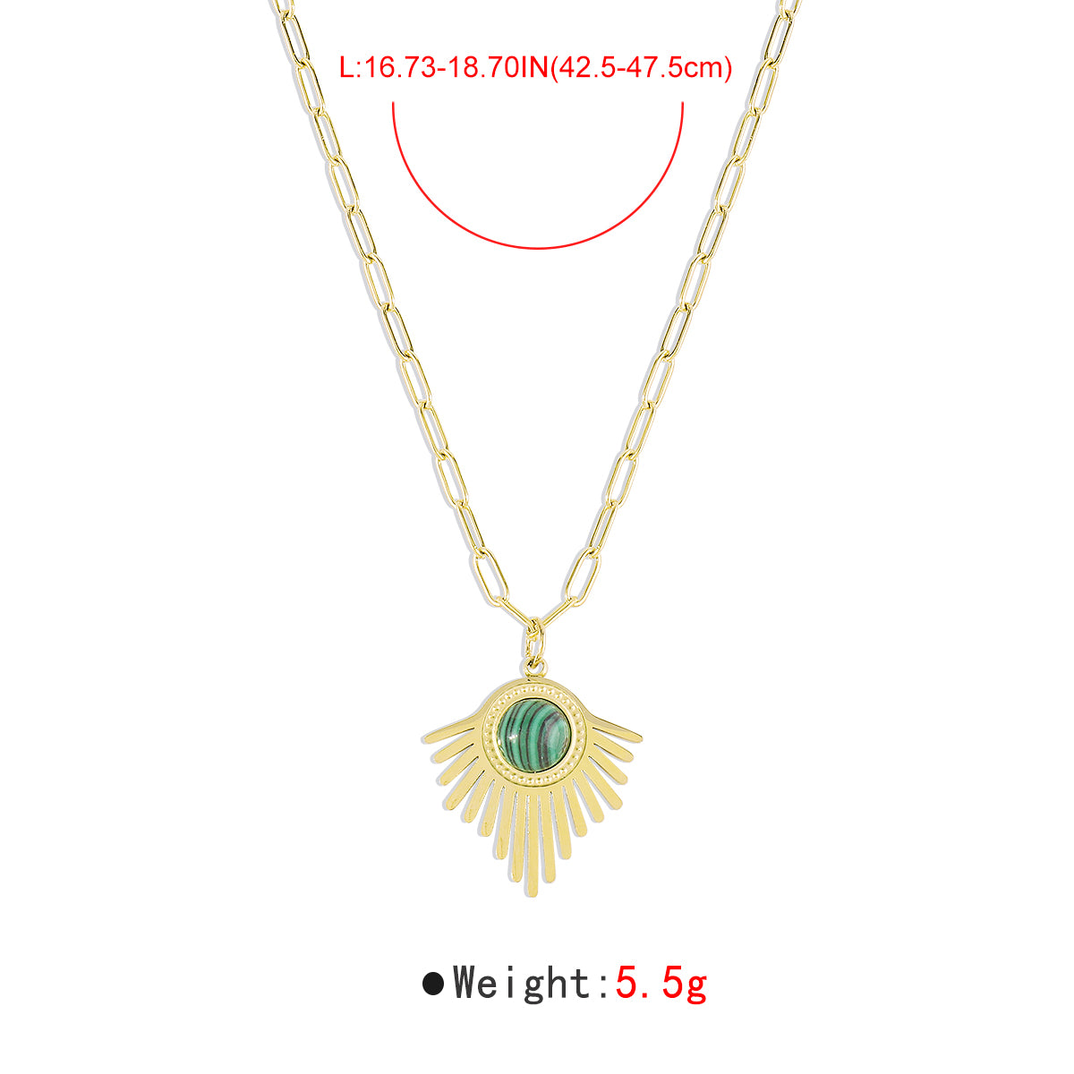 ZN0190 18K Gold Plated Stainless Steel Heart Necklace Tarnish Free