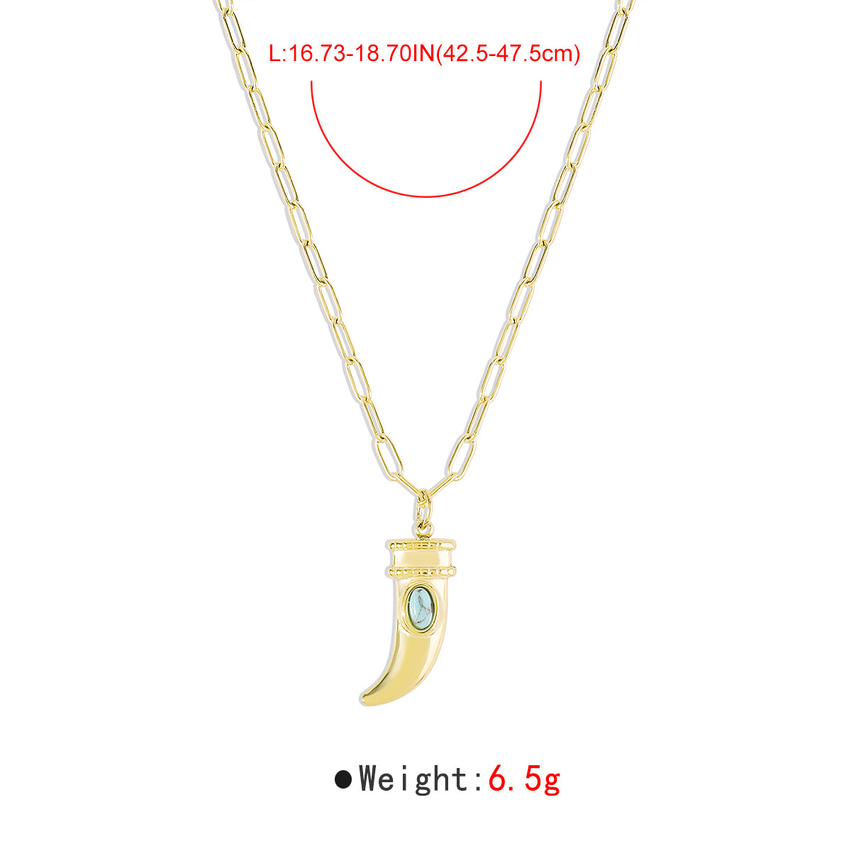 ZN0190 18K Gold Plated Stainless Steel Heart Necklace Tarnish Free