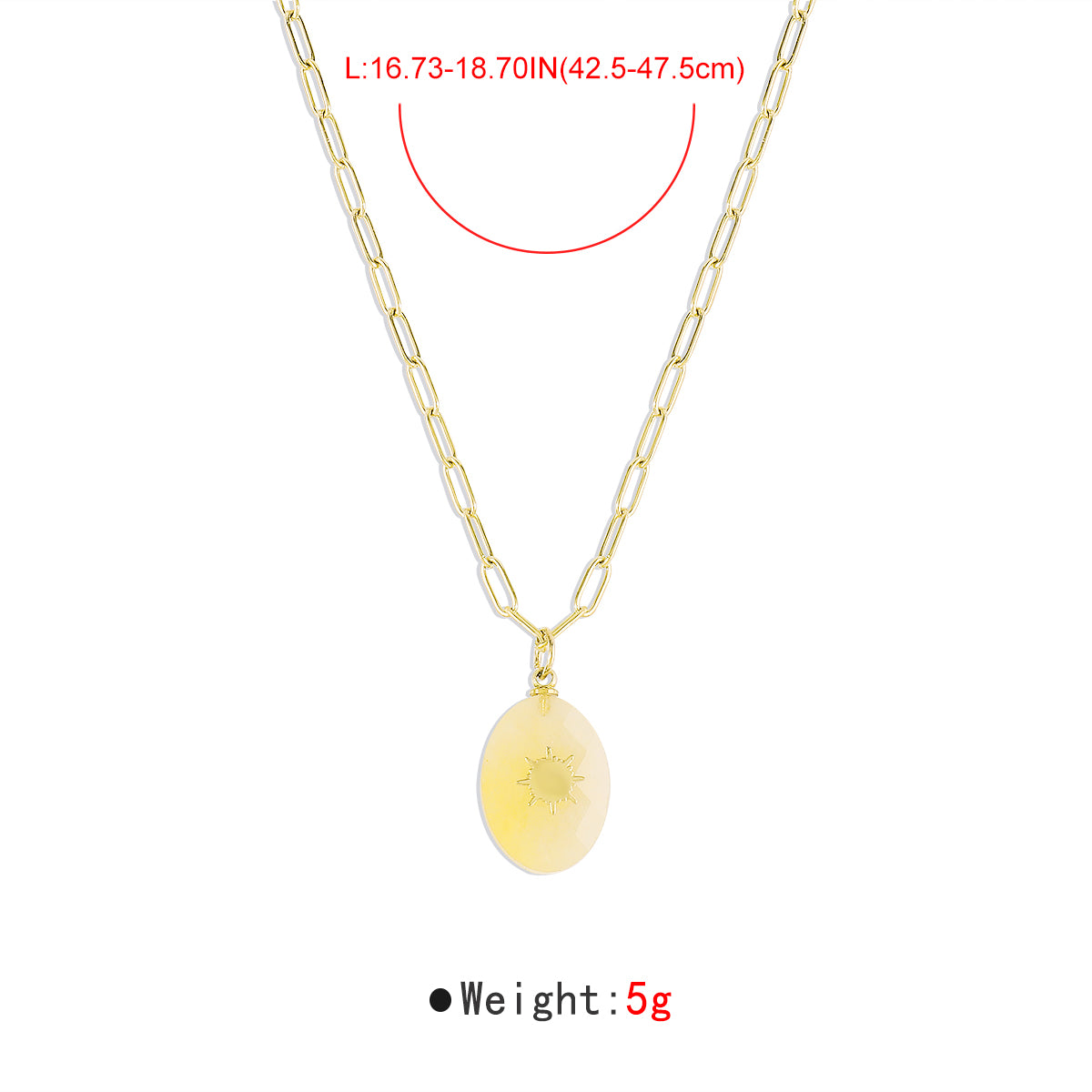 ZN0190 18K Gold Plated Stainless Steel Heart Necklace Tarnish Free