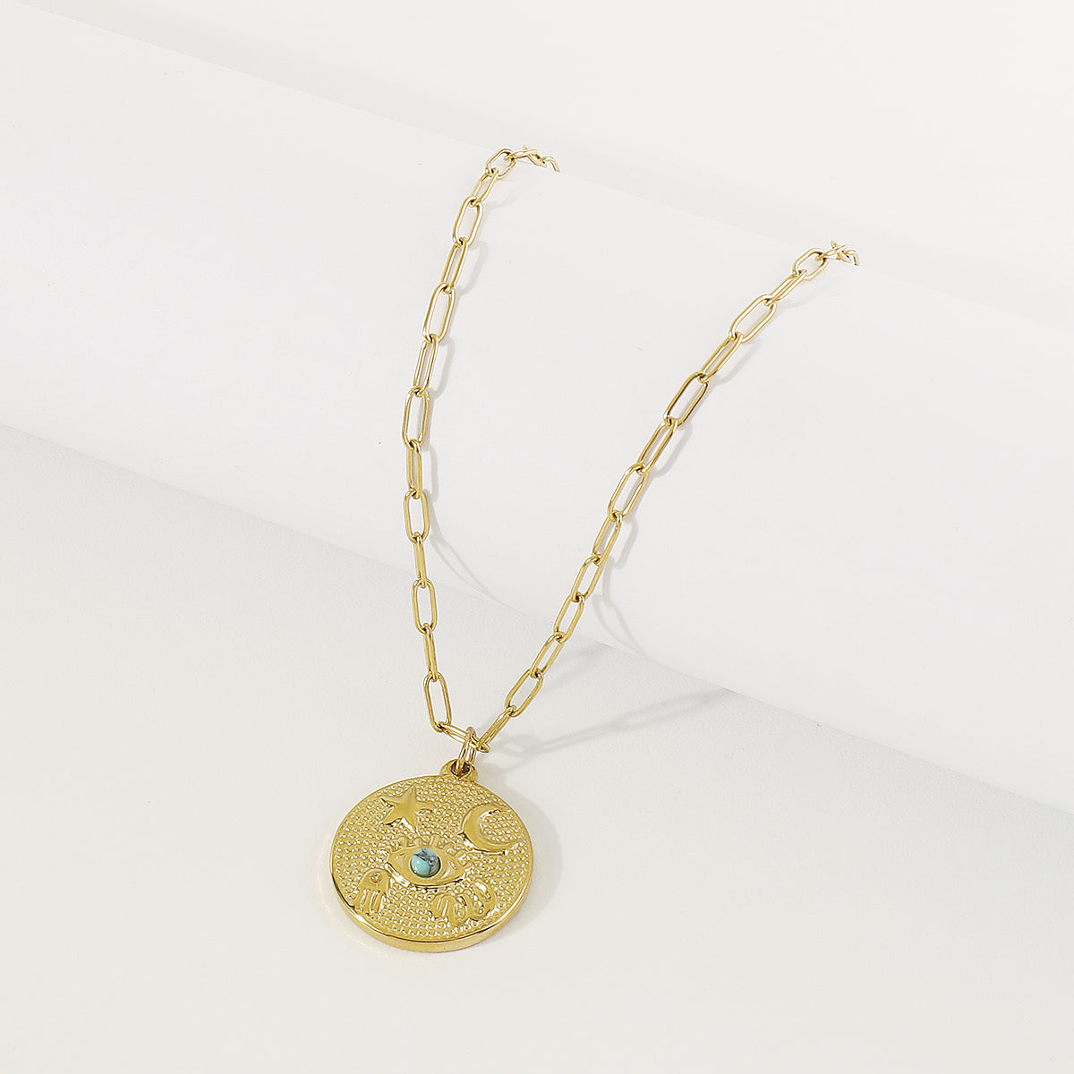 ZN0190 18K Gold Plated Stainless Steel Heart Necklace Tarnish Free