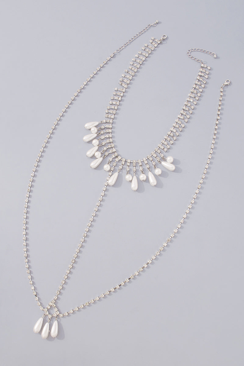 Charm Pearl Pendant Chest Body Chain medyjewelry