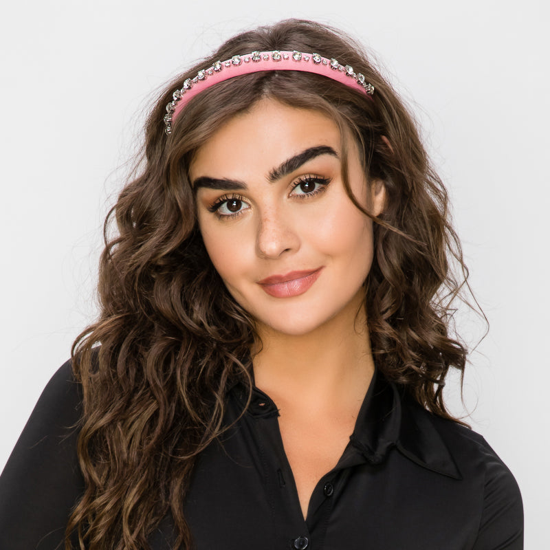Simple Single Row Rhinestone Headband medyjewelry