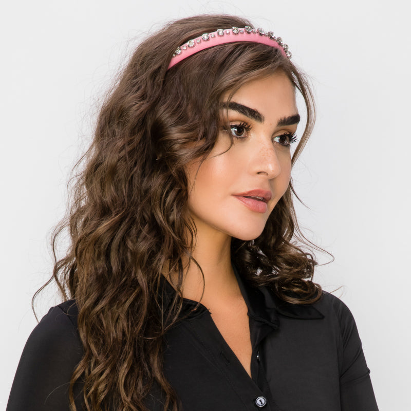 Simple Single Row Rhinestone Headband medyjewelry