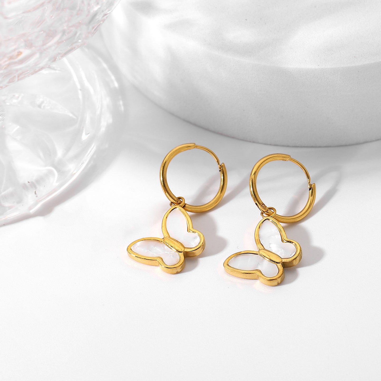 Butterfly Hoop Earrings medyjewelry