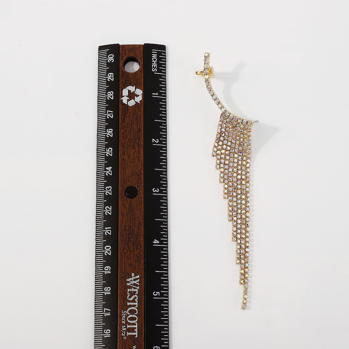 Luxury Rhinestone Long Tassel Drop Earrings medyjewelry