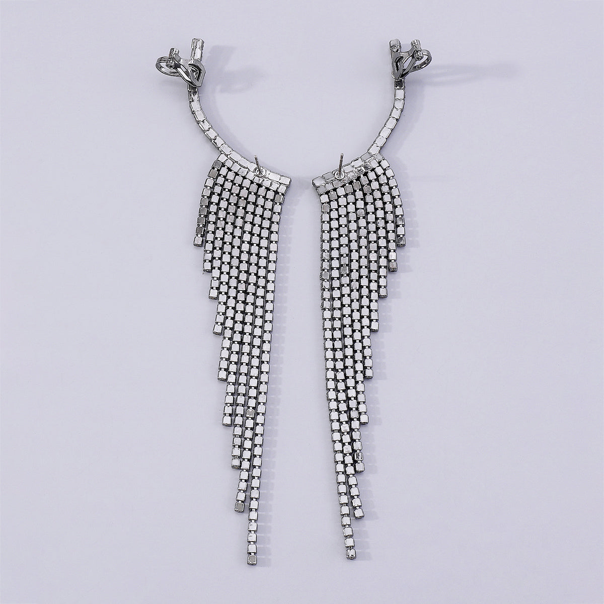 Luxury Rhinestone Long Tassel Drop Earrings medyjewelry