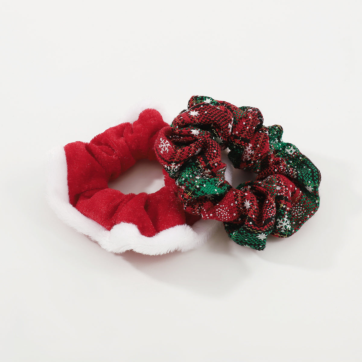 2pcs Christmas Red Scrunchies Elastic Hair Rope medyjewelry