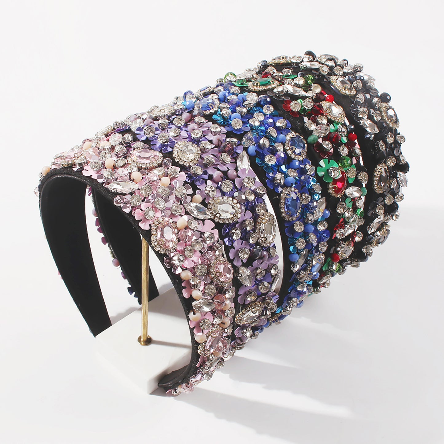 Floral Embellished Luxurious Headbands, Christmas Holiday Headbands medyjewelry