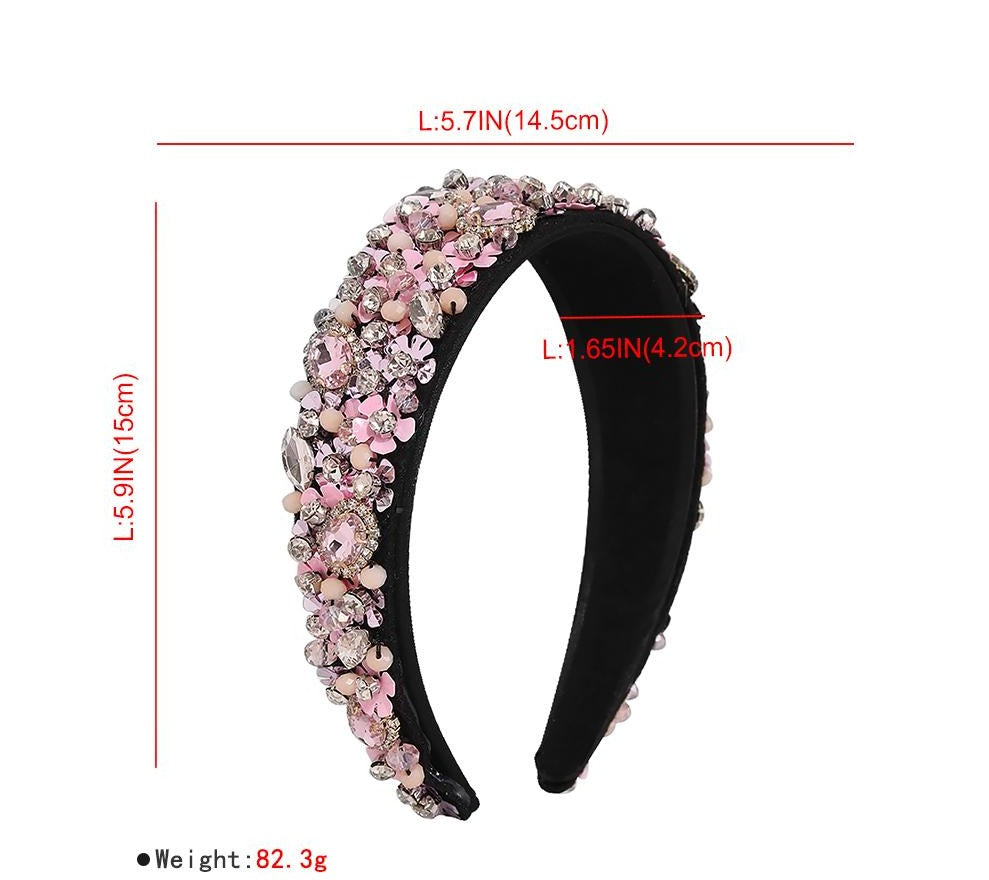 Floral Embellished Luxurious Headbands, Christmas Holiday Headbands medyjewelry