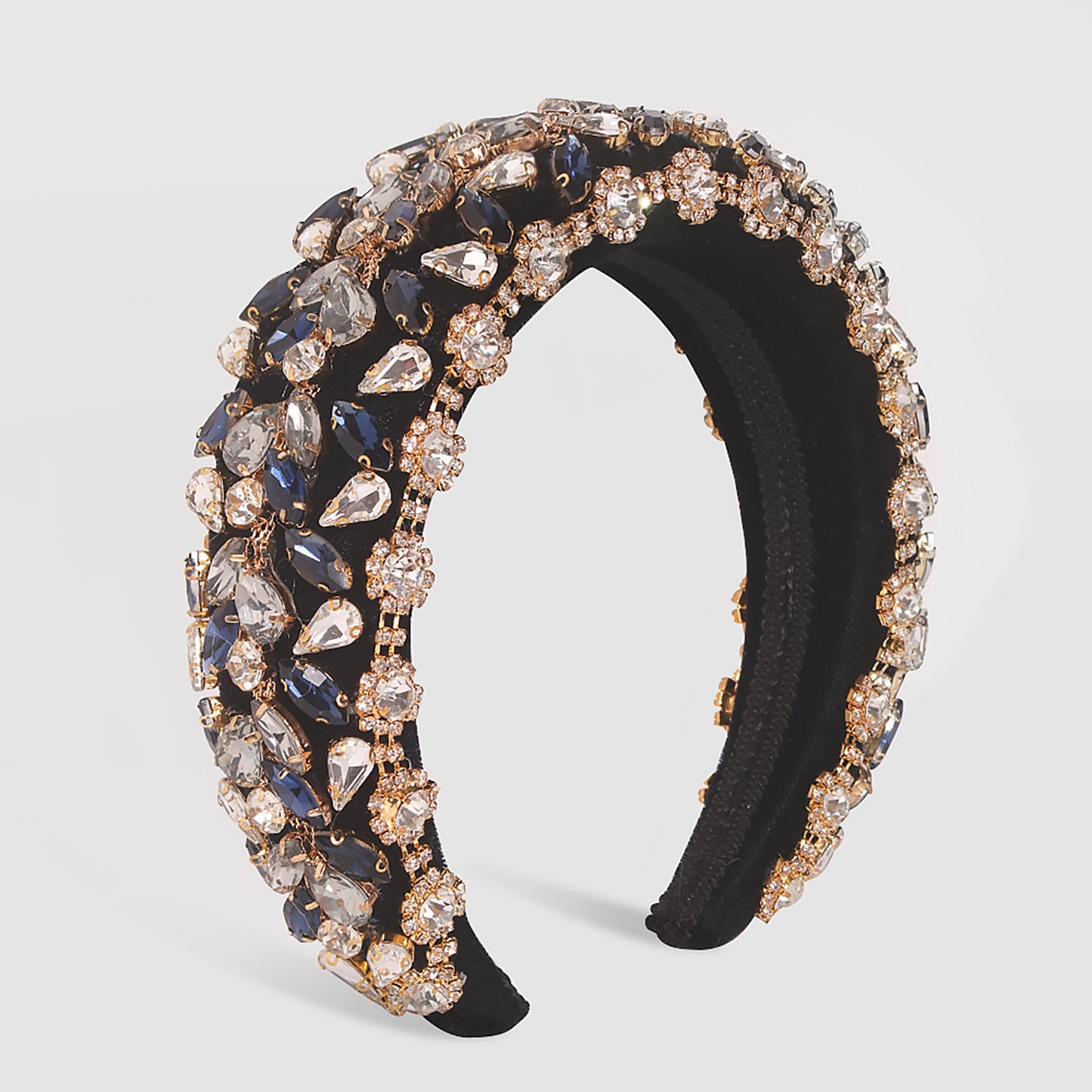 Bejeweled Padded Large Crystal Headband medyjewelry